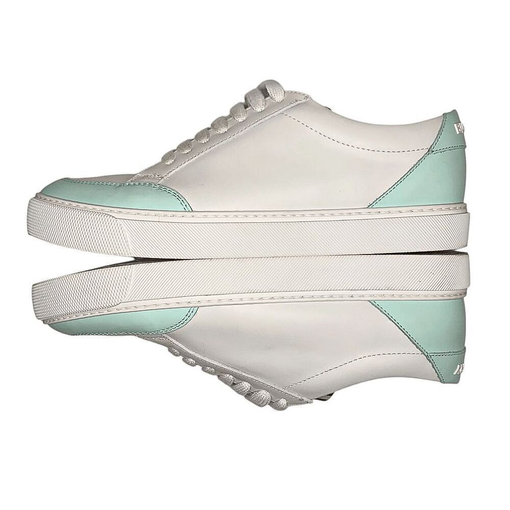 Burberry Low Top Nova Check Selma Lace Up Sneakers EU 37 Optic White Cool Mint - Picture 6 of 11